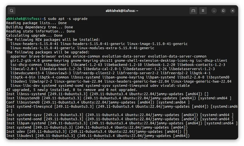 在 Ubuntu 中使用 apt 命令列出可升级的软件包插图3