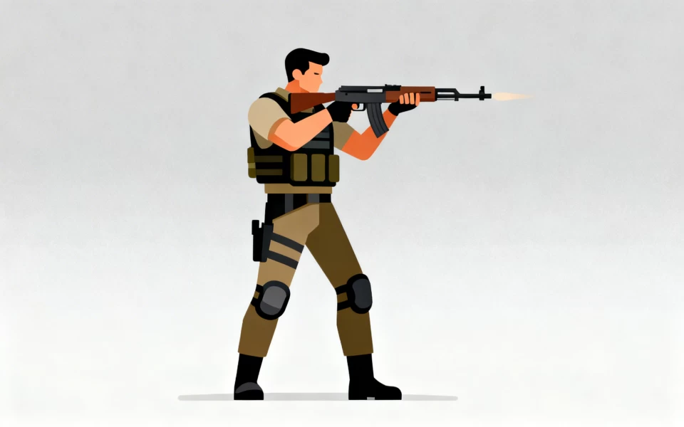 FPS游戏直播新玩法：收到礼物自动转圈低头扔枪特效